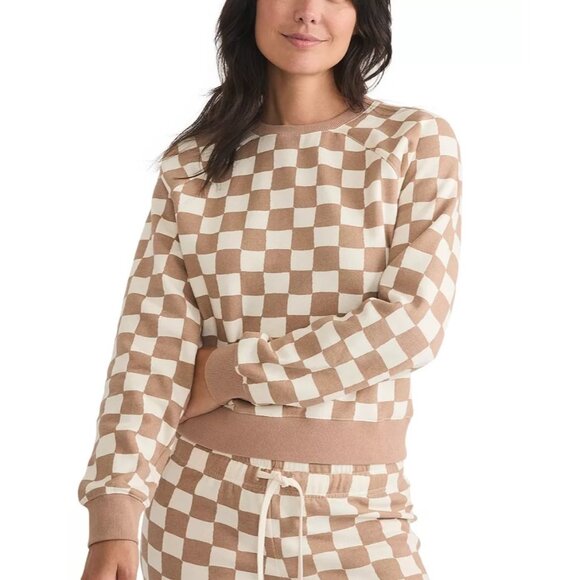 Marine Layer Tops - Marine Layer Anytime Sweatshirt Checkerboard Size XS